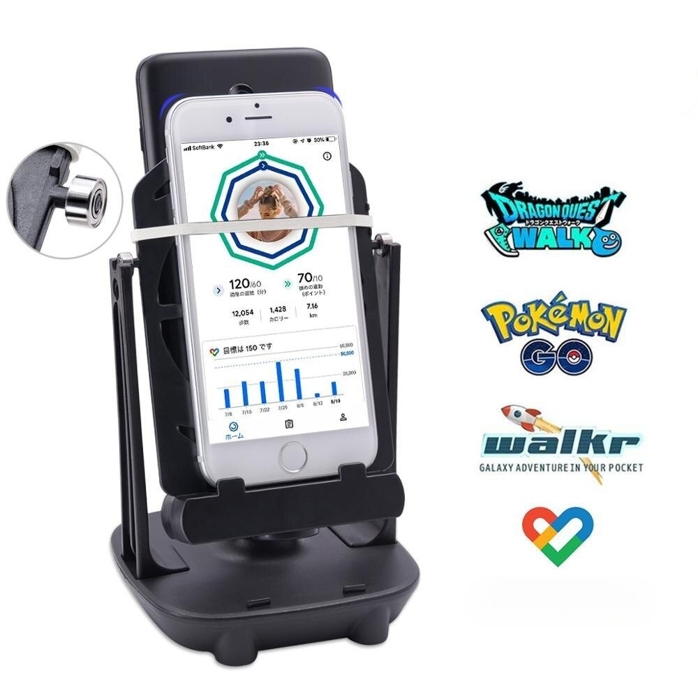 Telefone Caminhada Balanço Shaker Suporte Móvel Pedômetro Para Pokemon Go Wiggler Smartphone Contador De Passos Disposit