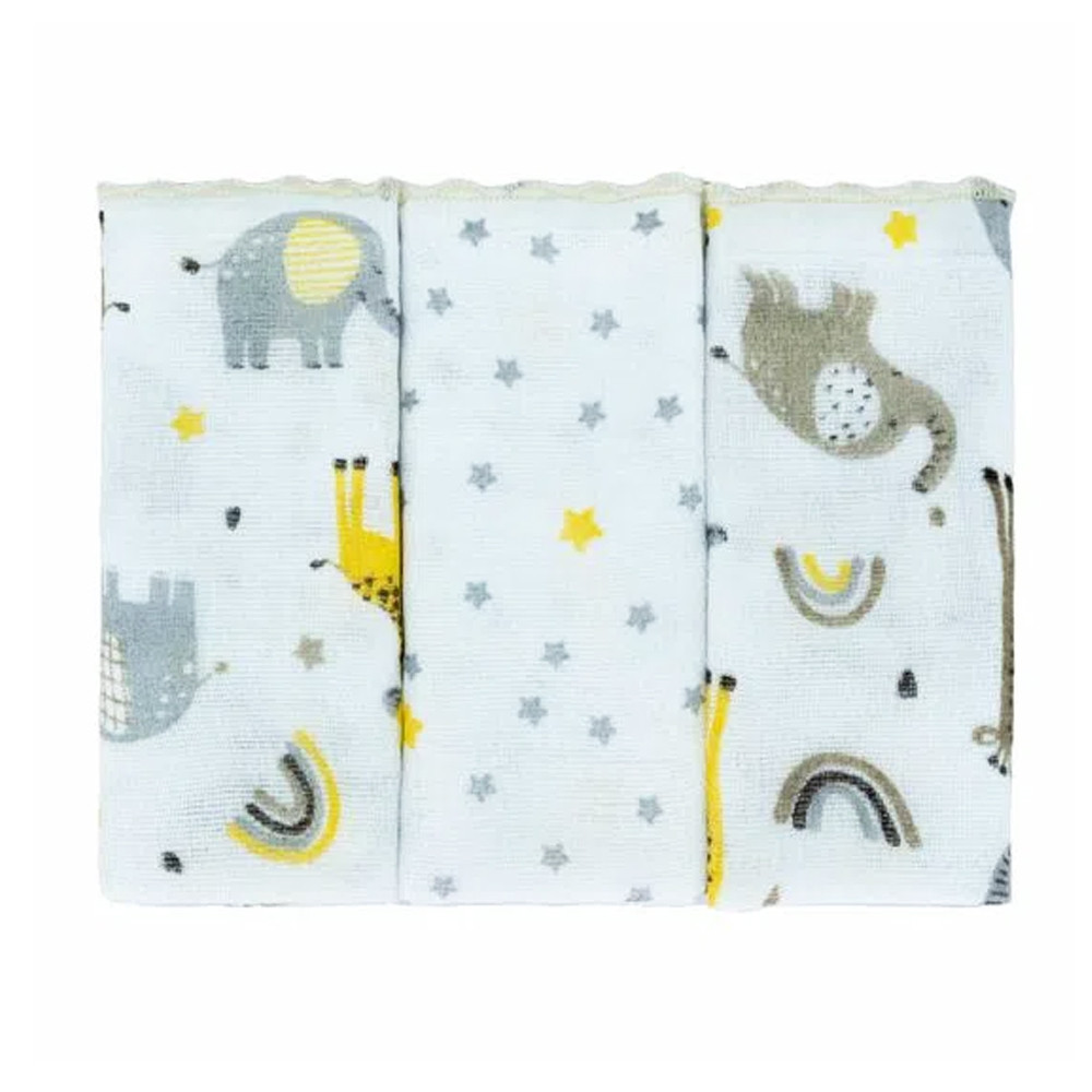 Kit Pano de Boca Bublim Festonê Girafa - 3 Peças em Oferta na Shopee