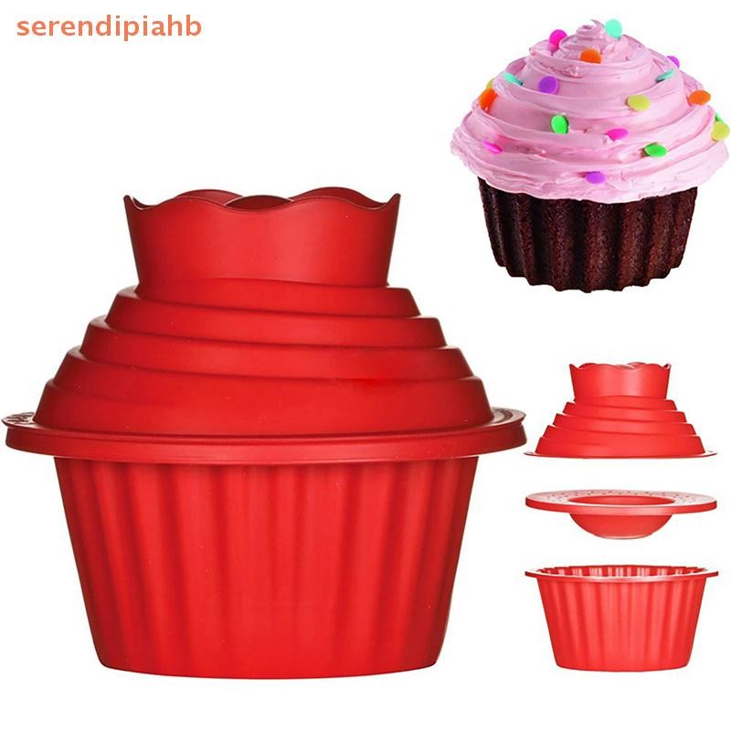 Detalhes do [serendipiahb] Molde Gigante De Silicone De Alta Qualidade Para Cupcake , 3 Peças De Superior Grande , Ferramentas De Co