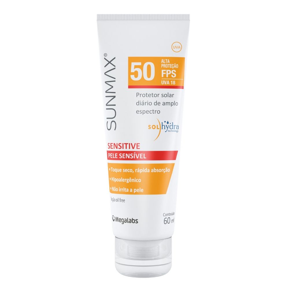 Protetor Solar Sunmax Sensitive FPS 50 Loção Oil Free 60ml - Beauty