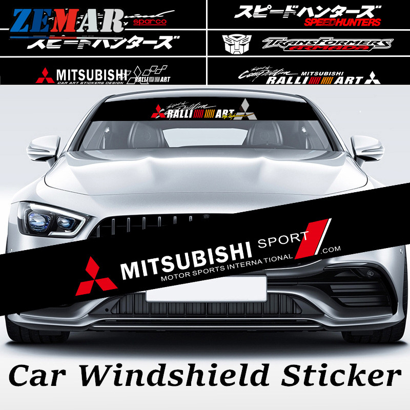 Adesivo Para Janela Traseira Dianteira De Carro Mitsubishi Decalque Pára-Brisa À Prova D'água Banner Lancer Asx L200 Out