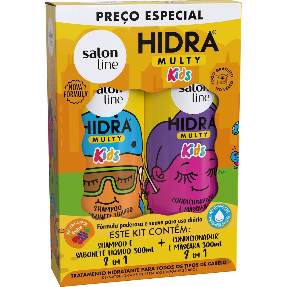 Kit Salon Line Shampoo + Condicionador Hidra Multy Kids 300ml - Mom & Baby