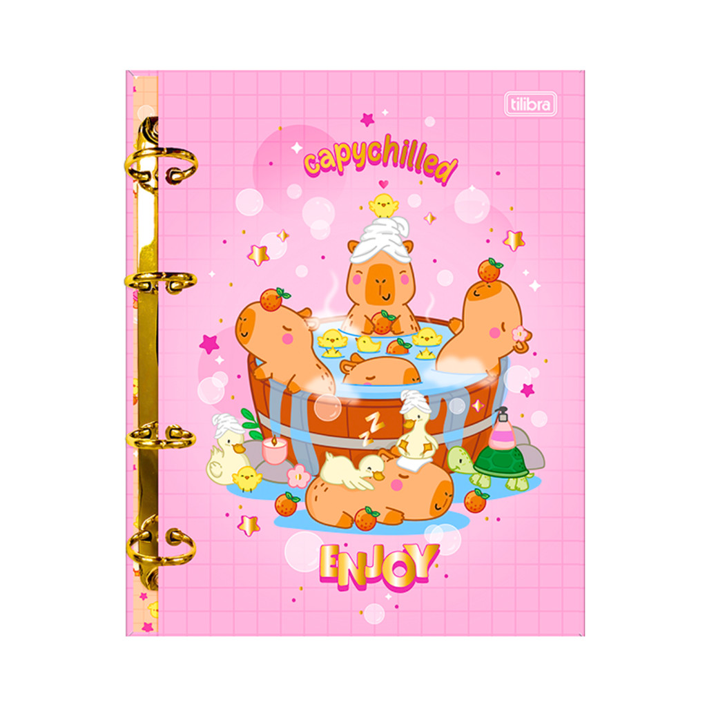 Caderno Argolado Colegial 80 folhas Capy Club - Tilibra em Oferta na Shopee