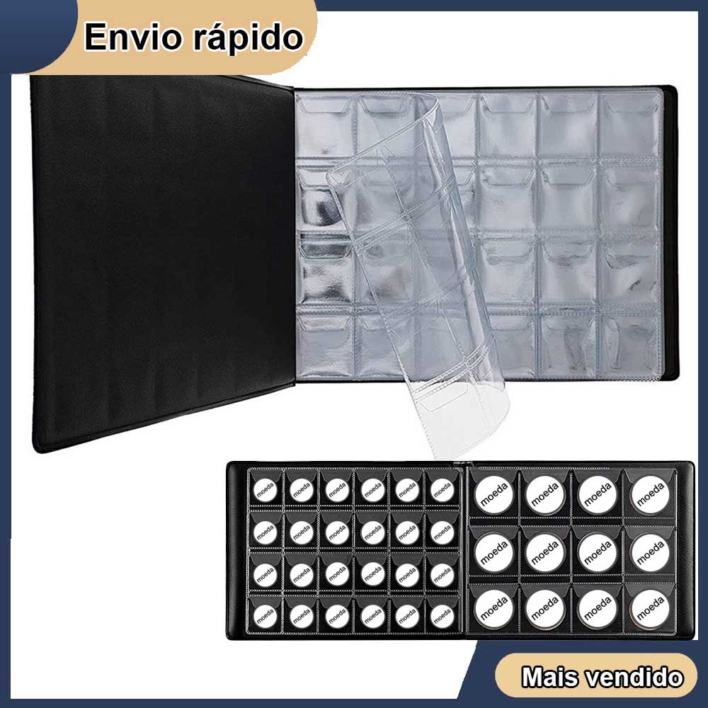 Álbum Para 240 Moedas - Para Moedas Organizador de moedas em Oferta na Shopee