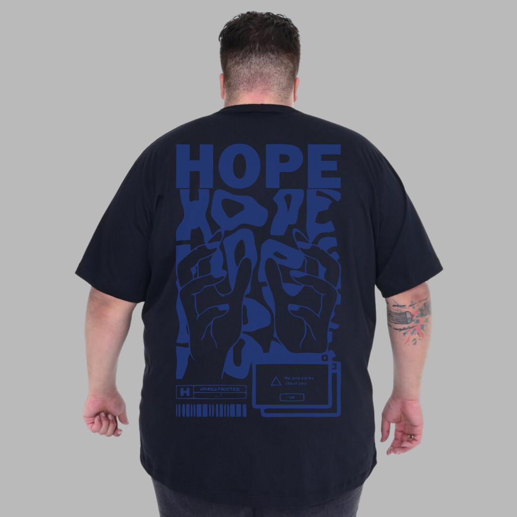 Camisa Hope Esperança Cristã Plus Size Masculina Camiseta