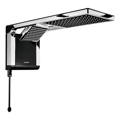 Lorenzetti Acqua Ultra Duo Chuveiro Elétrico De Parede Preto-cromado 7800w 220v