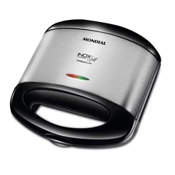 Grill e Sanduicheira Premium Mondial Preto e Inox 800W S-07