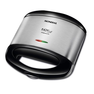 Grill e Sanduicheira Premium Mondial Preto e Inox 800W S-07