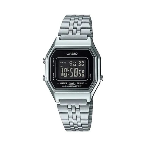 Relógio Casio Vintage LA680WA-1BDF Prata em Oferta na Shopee