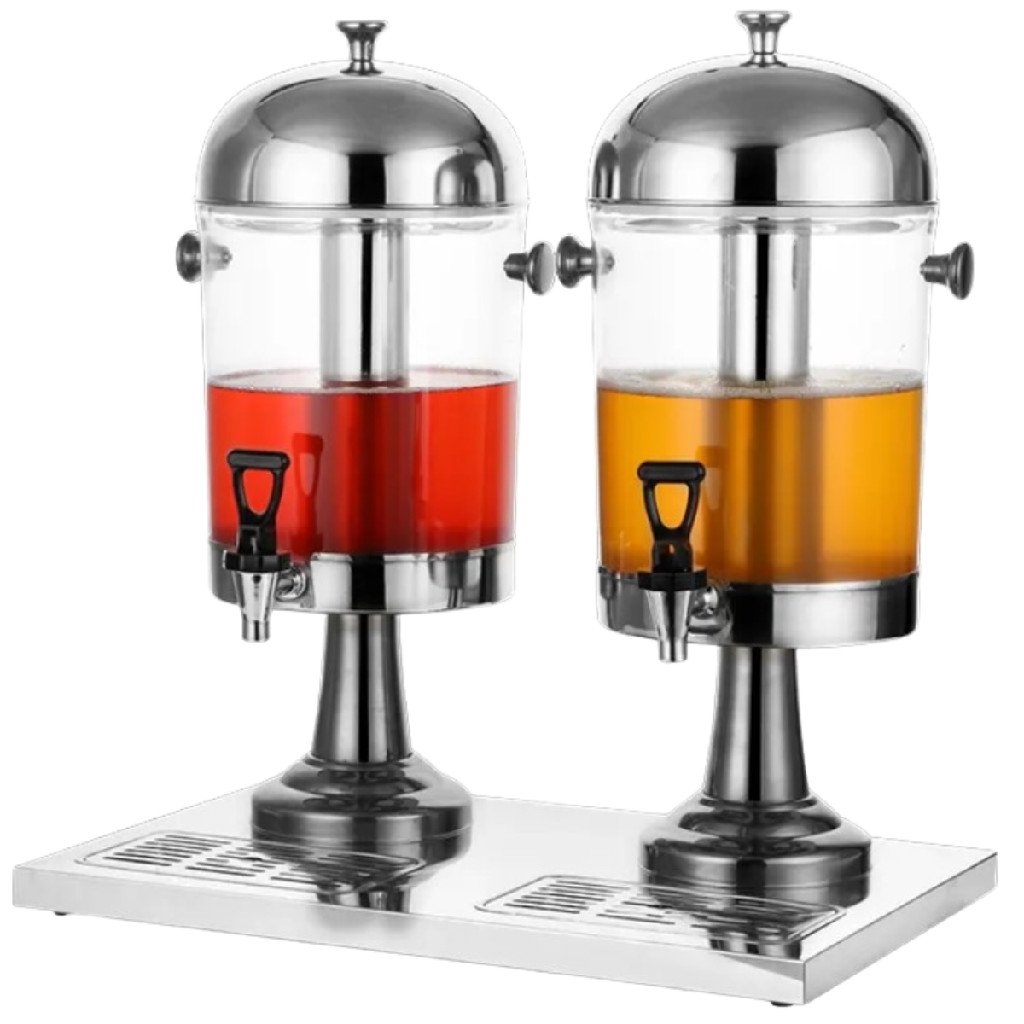 Suqueira Refresqueira Dupla 16 L Inox E Policarbonato Hotel