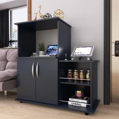QUEIMA DE ESTOQUE - Balcão com Suporte para Forno ou Micro-ondas – Multiuso em MDP, com 2 Portas