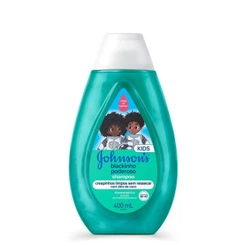 Shampoo Infantil Para Cabelos Crespos JOHNSON'S® Blackinho Poderoso, 400mL