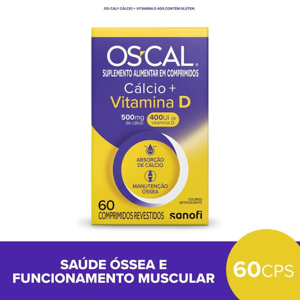 Oscal 500mg + 400UI 60 Comprimidos Revestidos em Oferta na Shopee