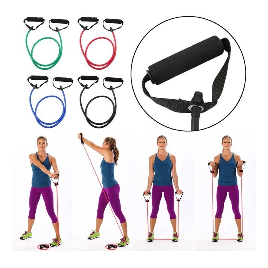 Elástico Extensor Exercicio Treino Power Tube 1,40CM Fitness Musculação Pilates