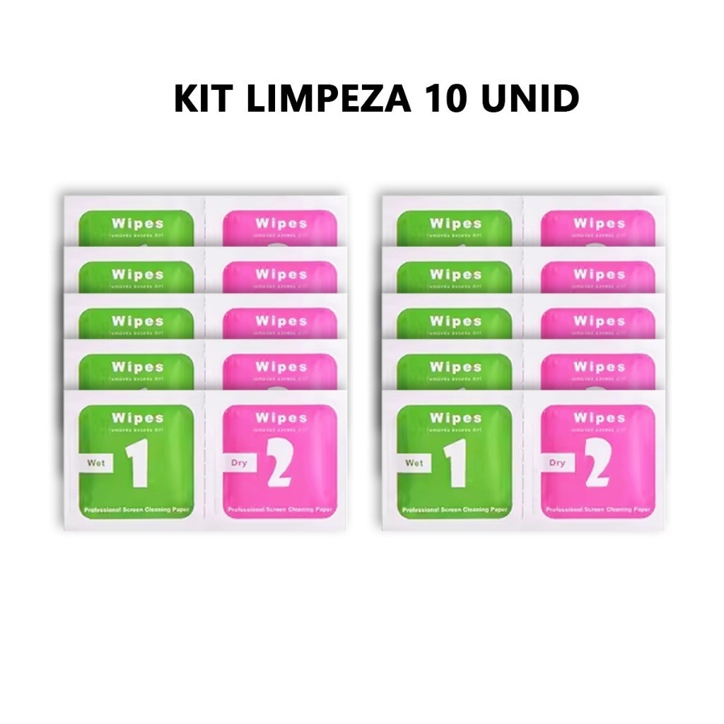 Kit limpeza 10 Unid Para Limpeza Tela Instalação De Película Celular GPS Tablet