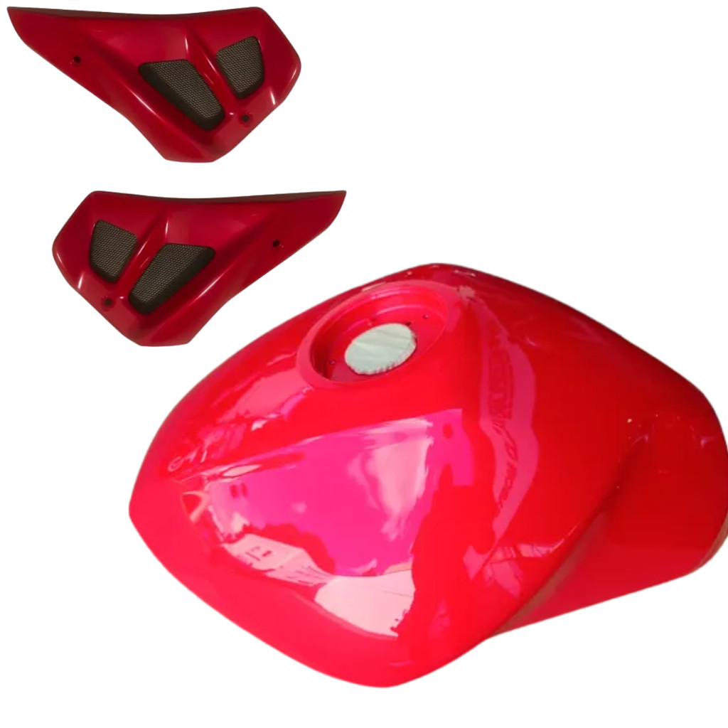 Tanque Combustível + par abas tanque VERMELHO SUZUKI BANDIT 650 2005 2006 2007