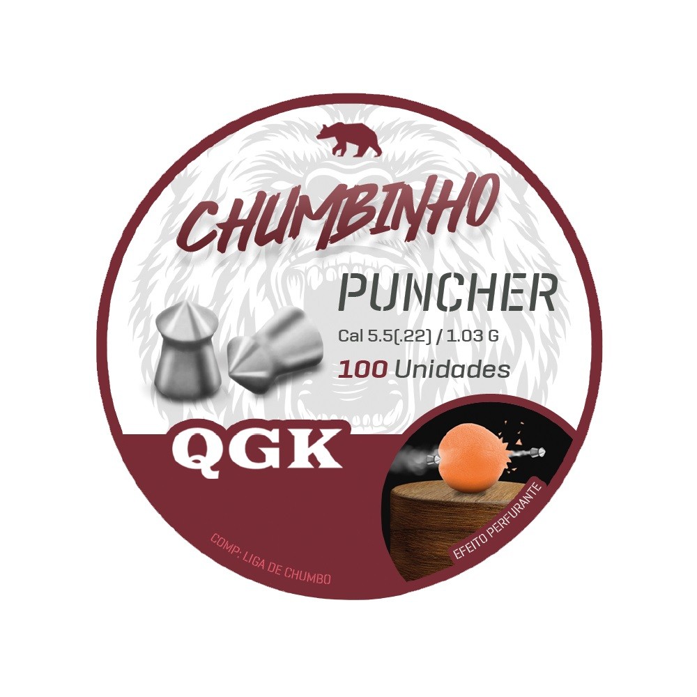 CHUMBINHO PUNCHER 5.5MM 1,03G 100UN em Oferta na Shopee