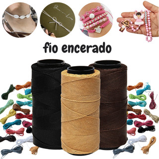 Linha Encerada Fio Cordão Artesanato Fazer Terço Pulseiras Colares Decoração Macrame