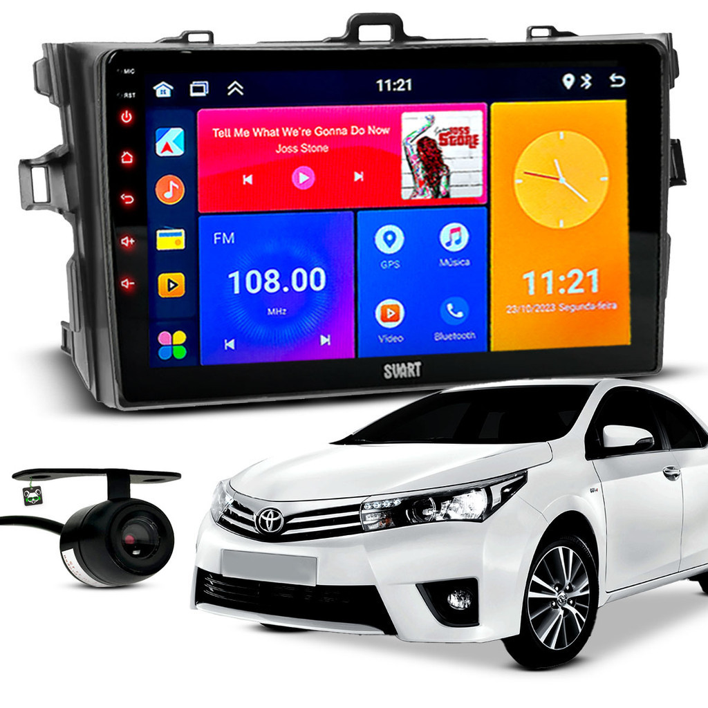 Kit Multimidia Android 9 Pol Corolla 2009 2010 11 2012 2013