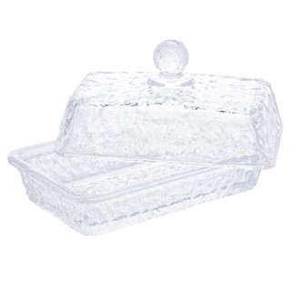 Manteigueira com Tampa Lyor Petra de Cristal Martelado 17cm em Oferta na Shopee