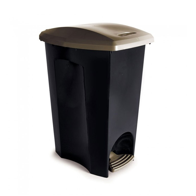 Cesto de lixo plástico Preto com pedal 3496 30 Litros Plasutil em Oferta na Shopee