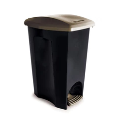 Cesto de lixo plástico Preto com pedal 3496 30 Litros Plasutil