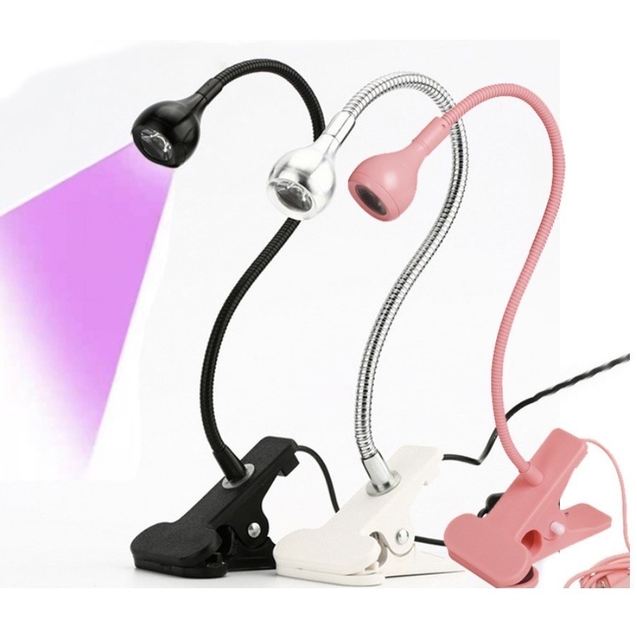 Mini Lâmpada Led USB De Mesa Com Clipe Flexível UV Para Unhas