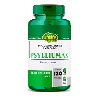 Psylliumax Unilife (Psyllium) 120 Cápsulas em Oferta na Shopee