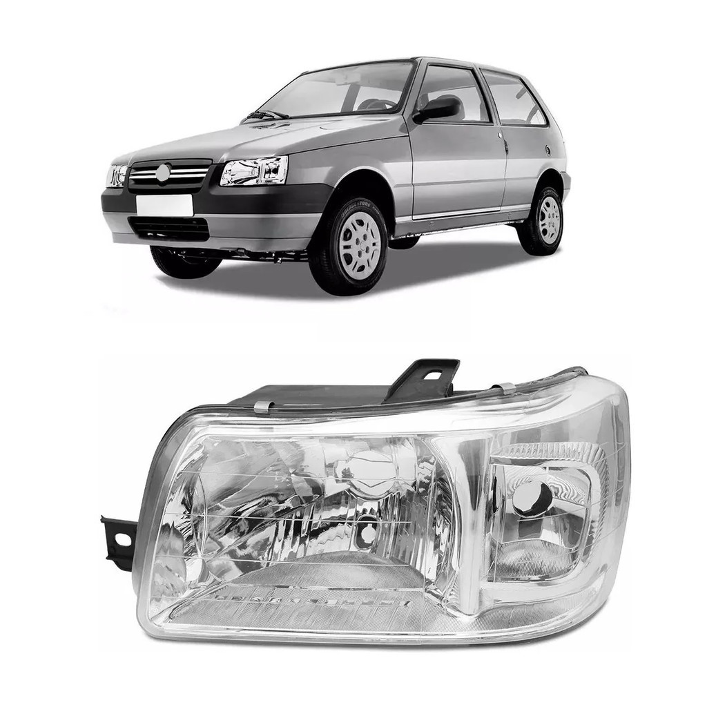 Farol Uno Mille Fire Way Fiorino Lado Esquerdo 2004 2005 2006 2007 2008 2009 2010 2011 2012 2013 Economy em Oferta na Shopee