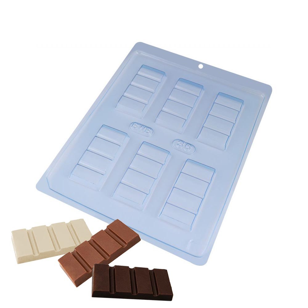 Kit 5 Formas Para Chocolate Bwb Simples Tablete Médio BWB