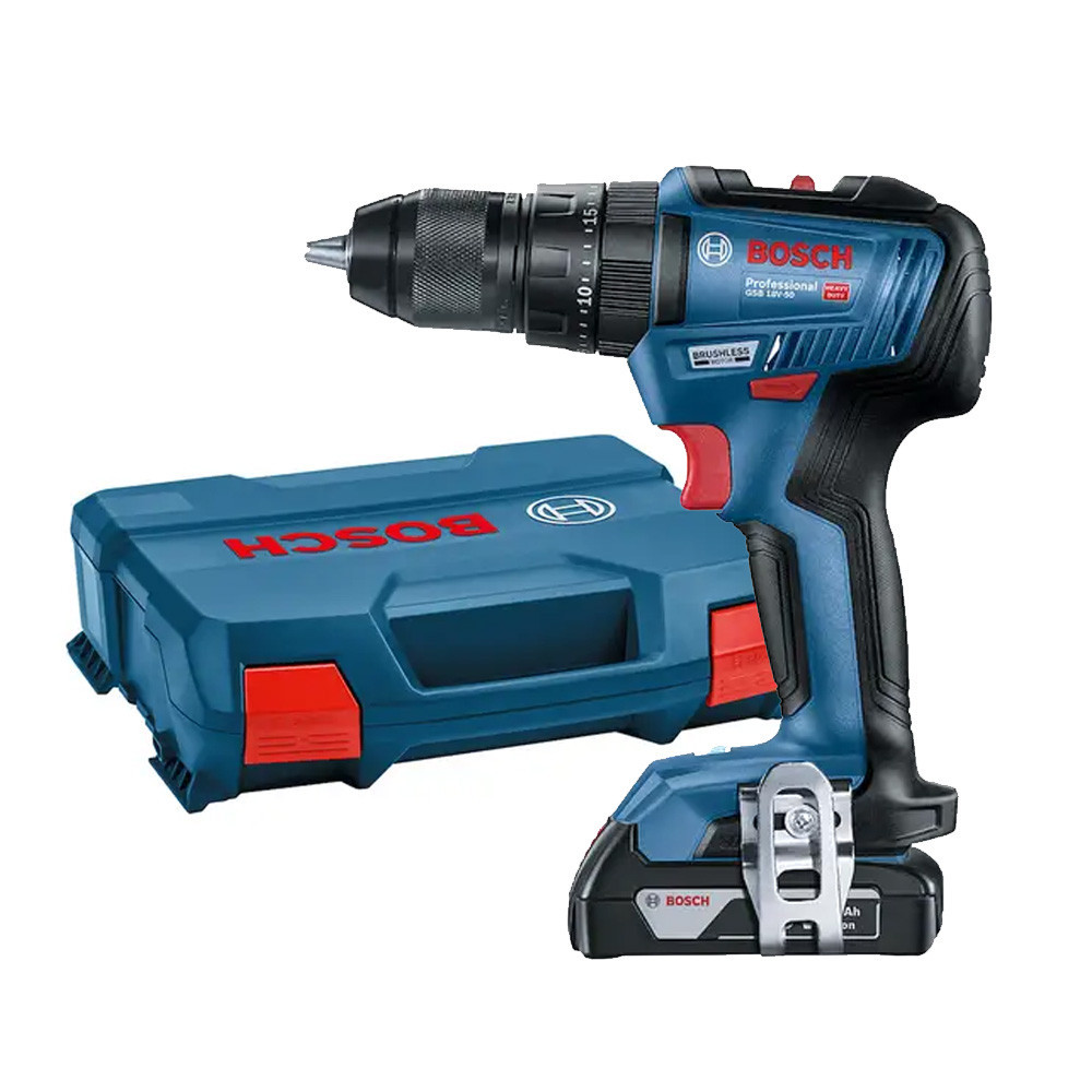Parafusadeira Furadeira de Impacto Brushless Bosch Gsb 18v-50 18v, 2 Baterias e Maleta Bosch — R$ 1.249,00 em Shopee