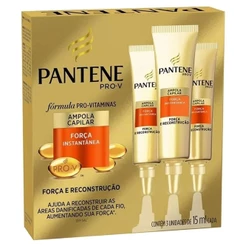 Ampola de Tratamento Pantene Forca e Reconstrucao 3 Unidades 15ml