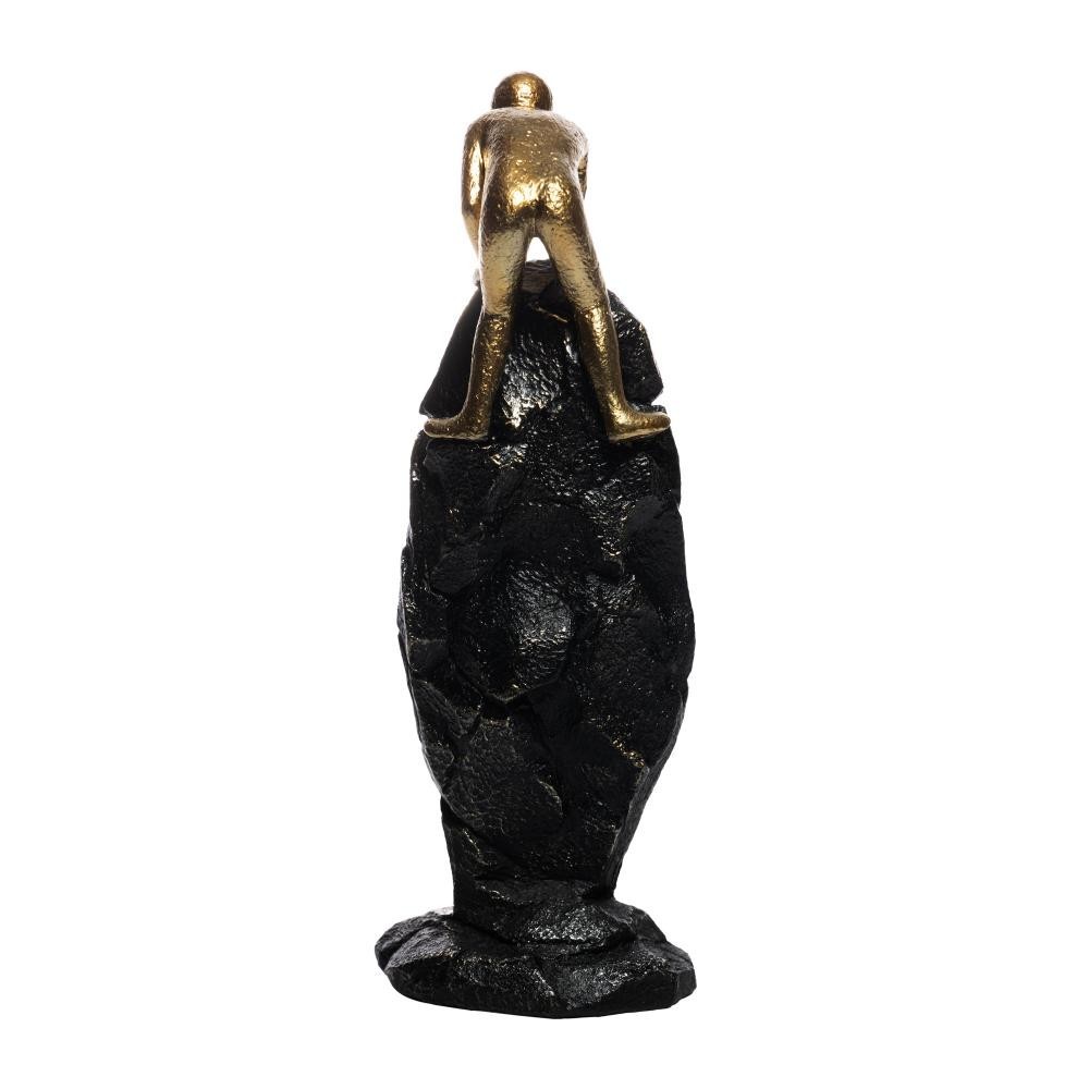 Detalhes do Figura Decorativa Wolff de Resina Parceria 9cm x 9cm x 28cm