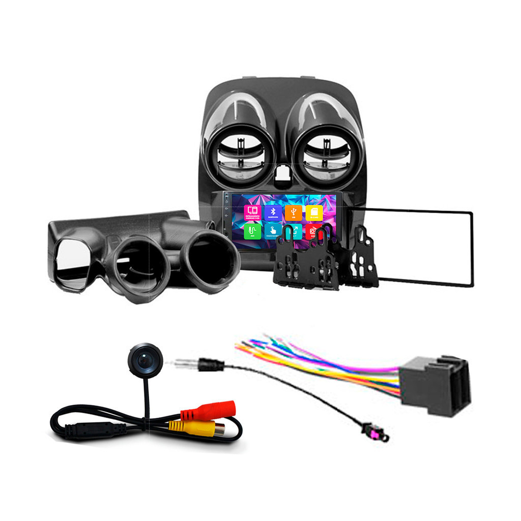 Kit Multimidia 7 Pol Grand Siena 2012 13 14 A 2020 Espelhamento Android Ios 2 Din Grafite Duto de Ar Camera Ré