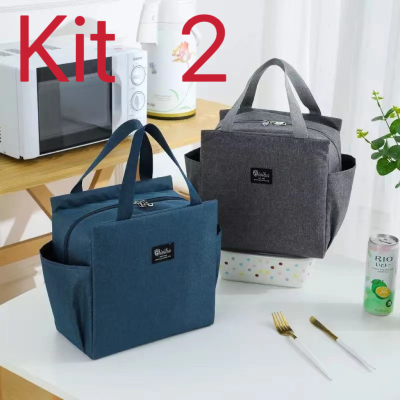 Kit 2 Bolsa Térmica Feminina Grande para Lancheiras e Passeios