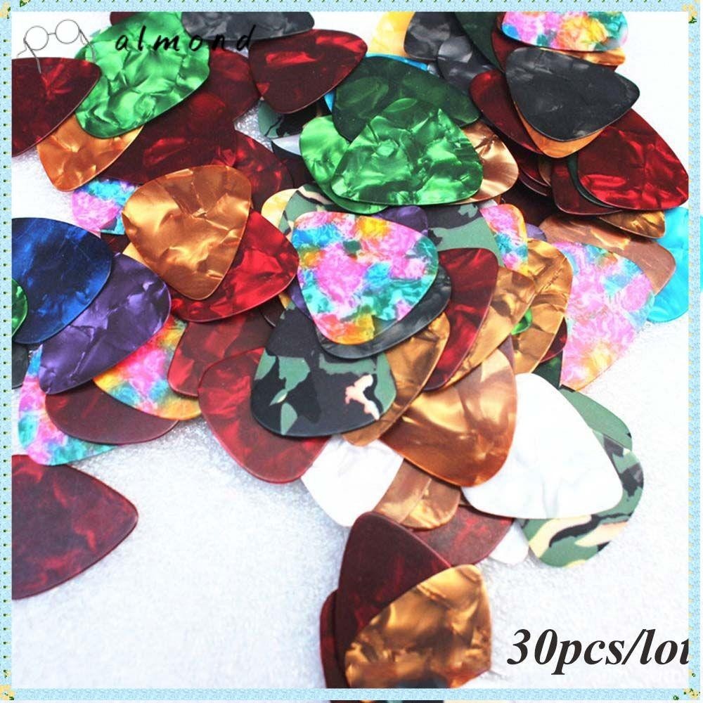 ALMOND 30pcs 0,46mm 0,71mm 0,96mm Palhetas De Guitarra Celluloid Acústico Colorido Fashion em Oferta na Shopee