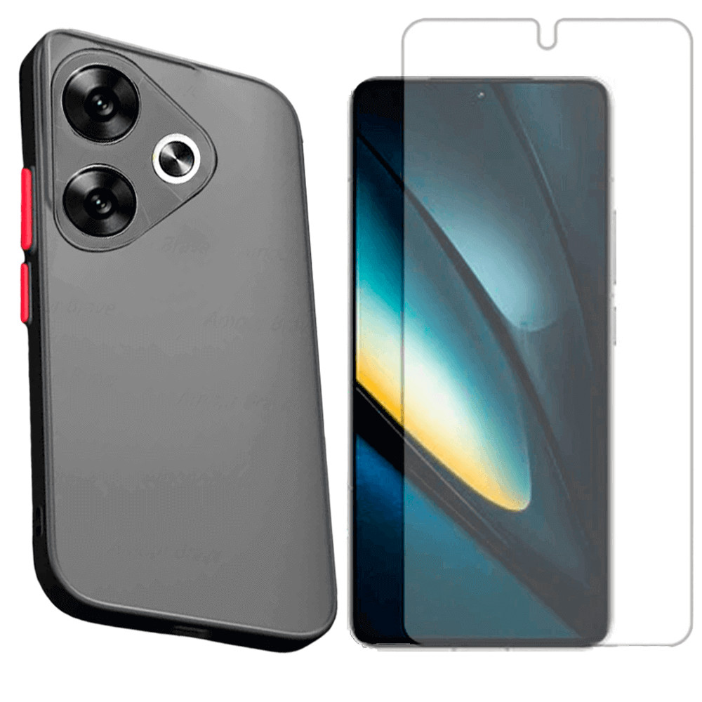 Capa Capinha Translucida Para Xiaomi Poco F6 5G + Pelicula Hidrogel