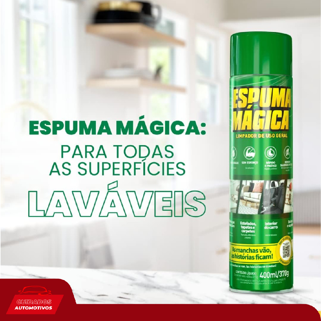 Kit C/ 2 Espuma Mágica Limpador de uso geral a seco com Pano de Microfibra