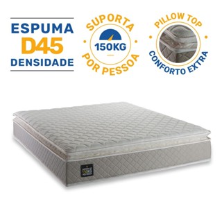 Colchão de Espuma D45 Pillow Top Strong Queen 158cm em Oferta na Shopee