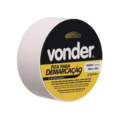 Fita Adesiva para Demarcação 48mm x 30m Branca Vonder