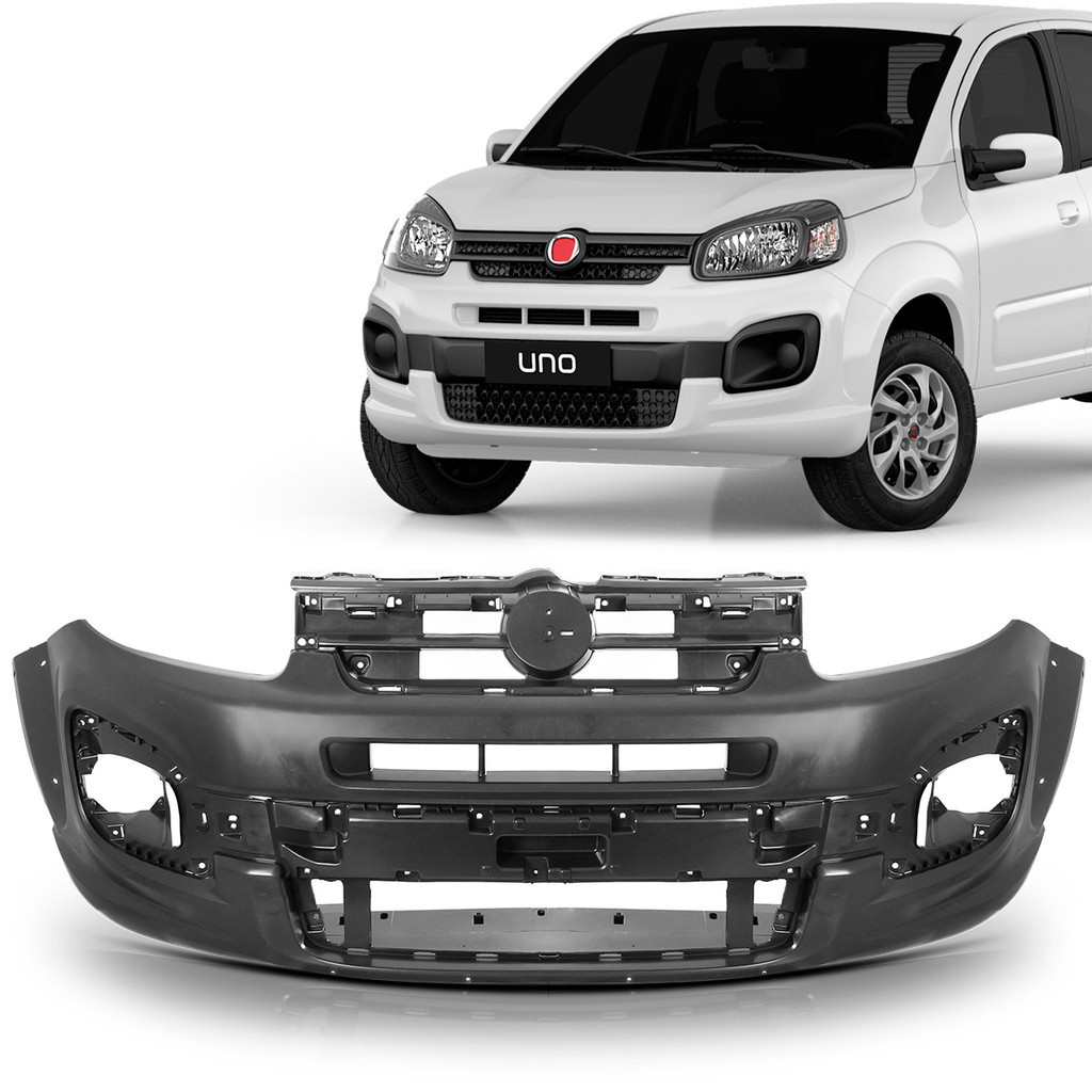 Parachoque Dianteiro Uno Way 2016 2017 2018 2019 2020 Preto Liso
