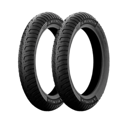 Kit Pneu Aro 18 Michelin 80/100-18 + 100/90-18 Reinf City Extra TL