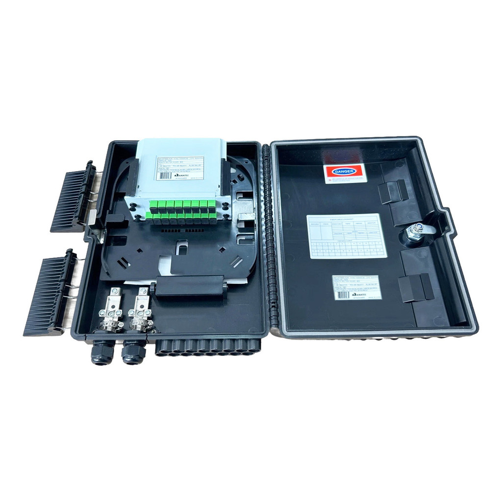 2x Cto Completa Com Splitter Box 1x16 Apc Homologada Anatel