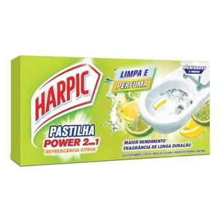 Pastilha Adesiva Sanitária Harpic 9g Citrus com 3 unidades em Oferta na Shopee