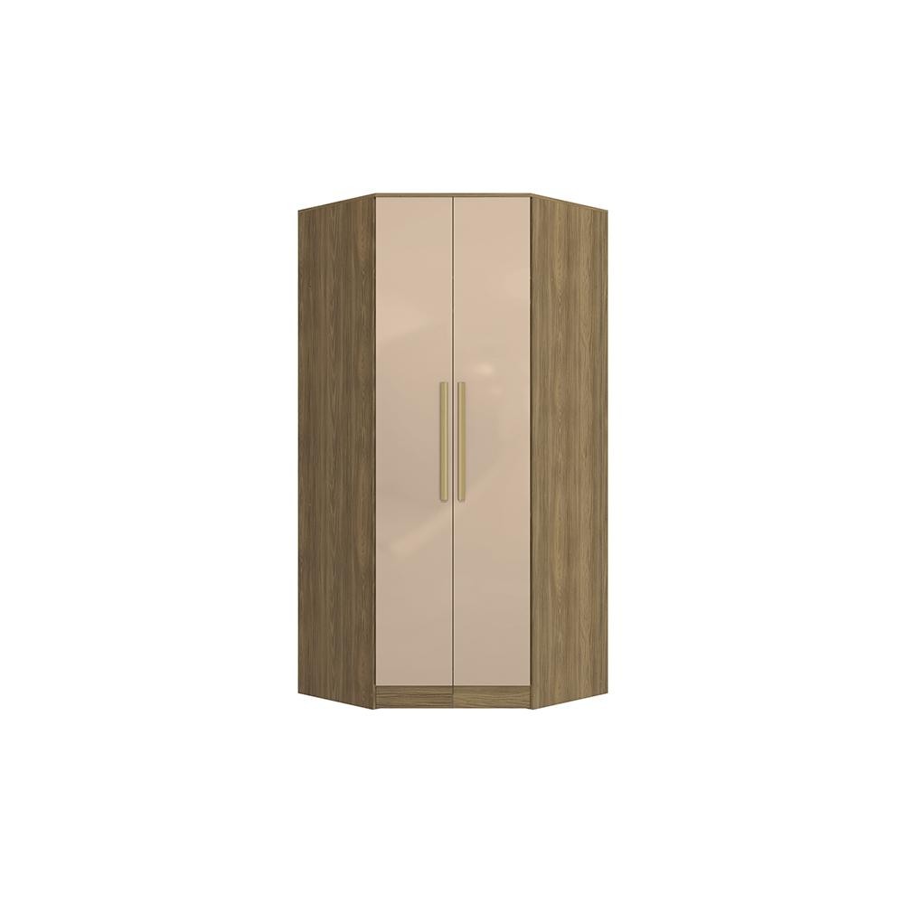 Guarda-Roupa Canto 2 Pts Kappesberg Adapt Nogueira/Macadâmia - Home & Living