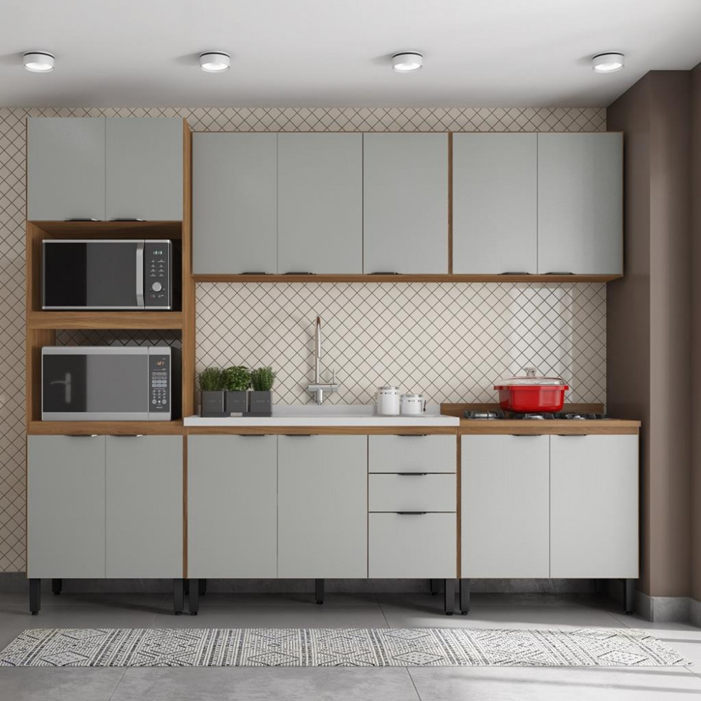 Cozinha Compacta 14 Portas Firenze sem Tampo Demóbile - Home & Living