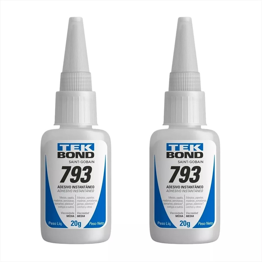 Cola Instantânea Tekbond 793 40g- Média Viscosidade - 2 Und