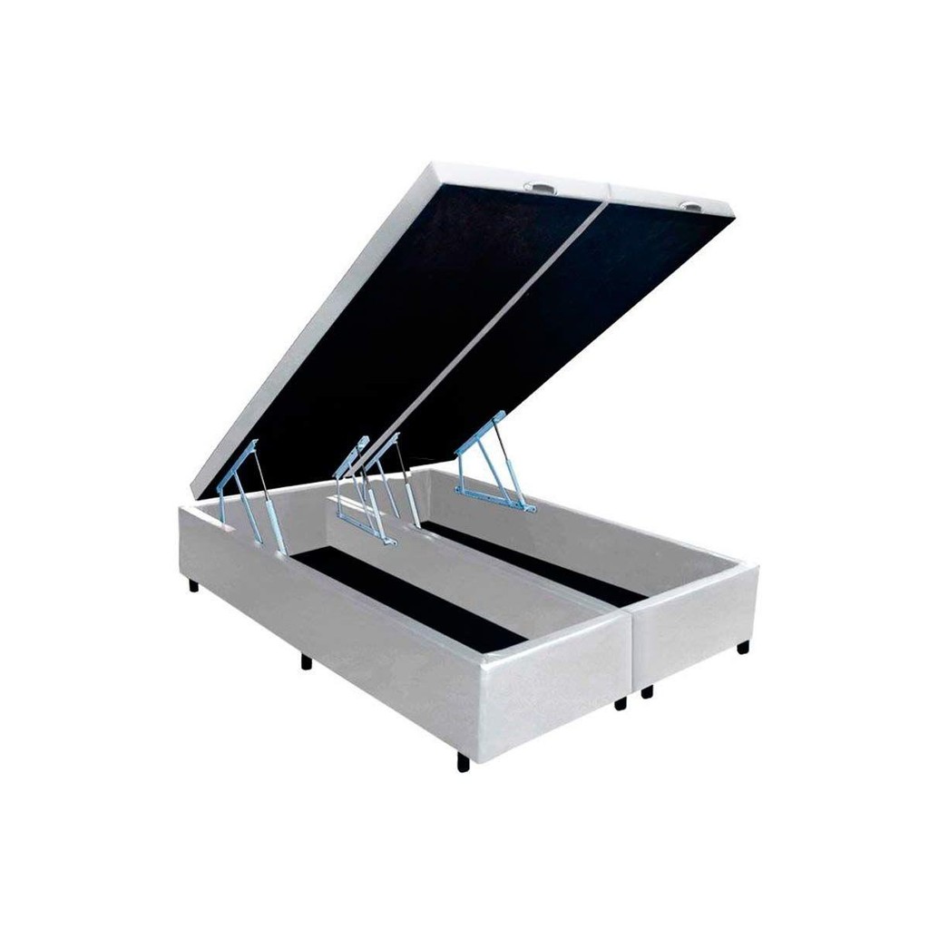 Cama Box Baú King Universal Courano White (186x198x35) - Costa Rica - Home & Living