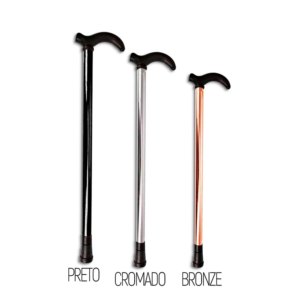 Bengala Bastão Ortopédico De Alumínio 70cm Até 100kg - Ideal para pessoas entre 1,60 a 1,69m. em Oferta na Shopee