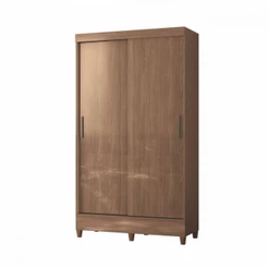 Guarda Roupa Solteiro Com Pés 2 Portas Correr Jequitiba New Jequitiba